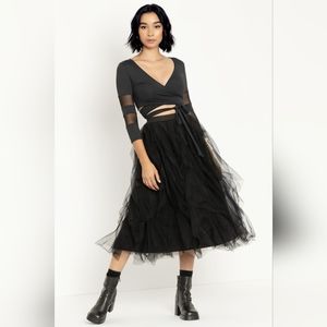 Blackmilk black pirouette skirt